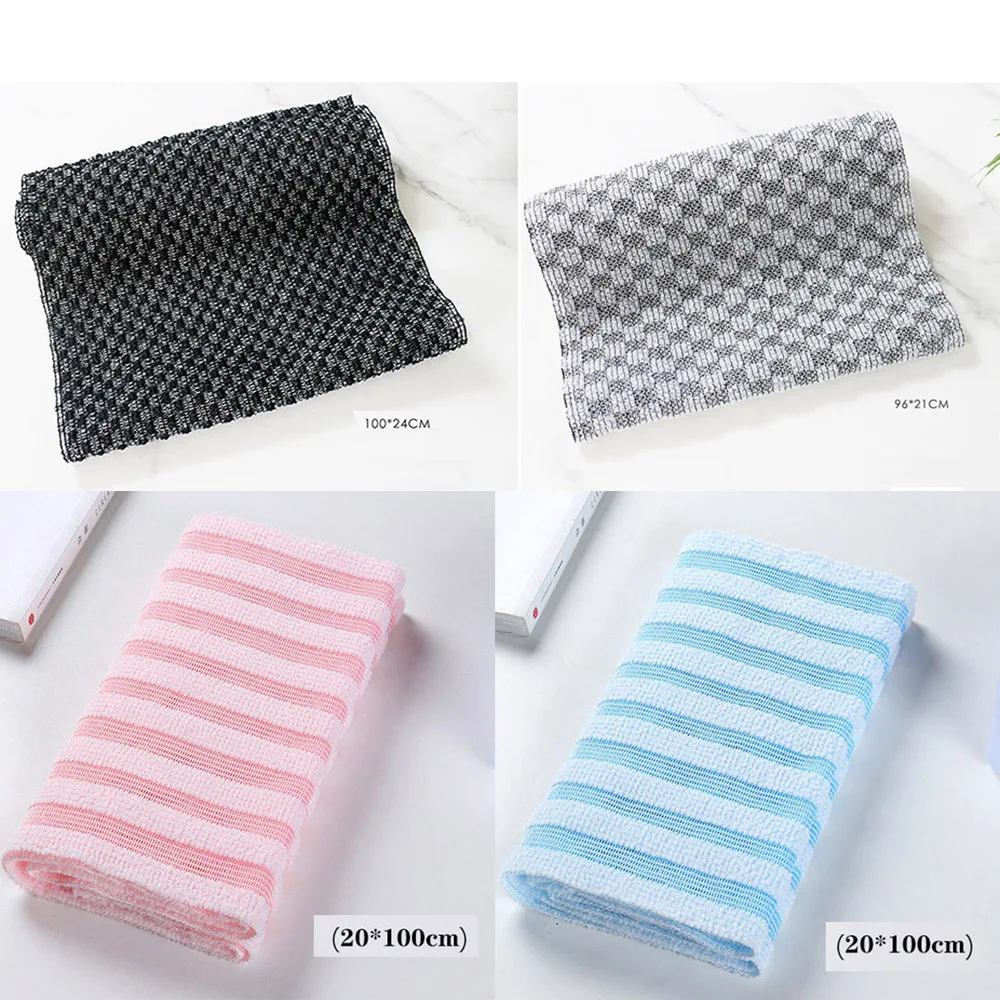 Exfoliating Cleaning Towels Washcloth Back Scrubber for Shower Men Silver-ion Multi-Function Ultra-Long Exfoliating Towels