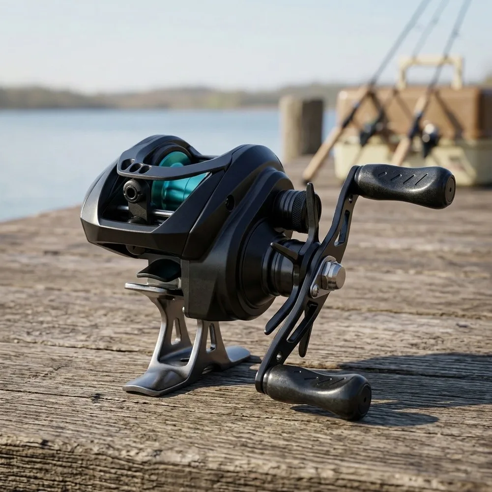 Electromagnetic Baitcasting Reel with Colorless Light Indicators Quiet Operation and Consistent Brake Performance