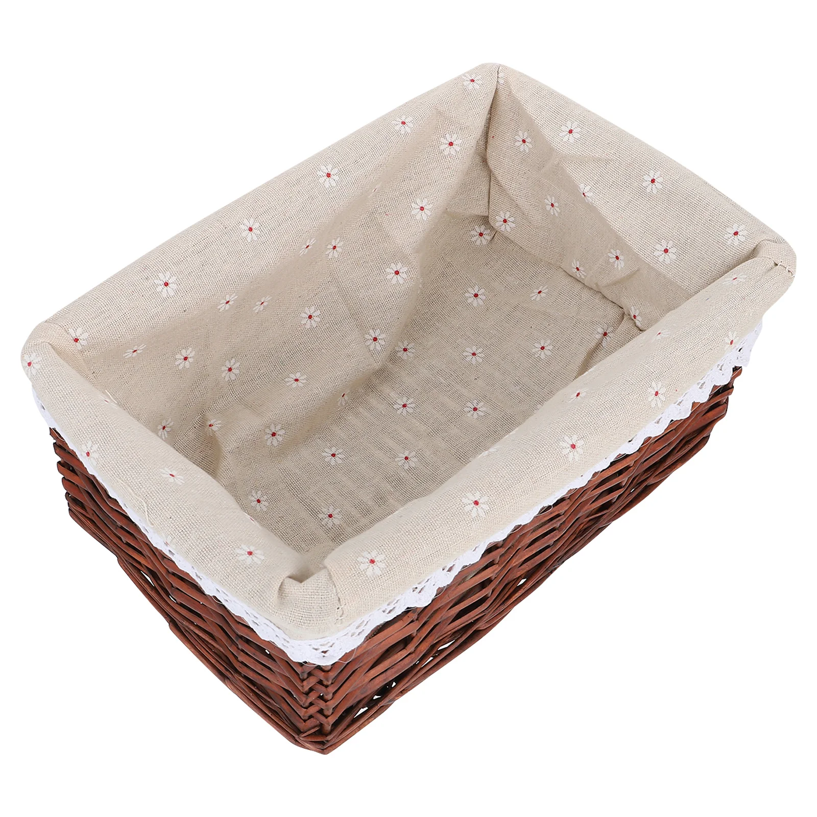 

Handwoven Willow Storage Basket Large Capacity Laundry Organizer For Home Kitchen Closet Floor Use Brown 40*30*16Cm