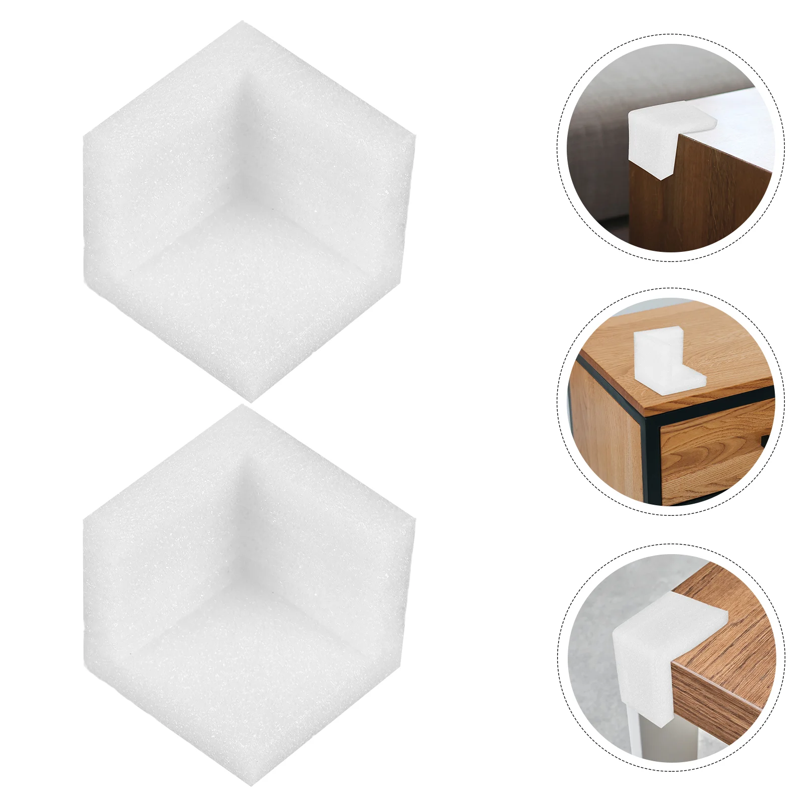

12 Pcs Corner Protection Packaging Materials Packing Boxes Protectors Guard Guards Epe Pearl Cotton Edge Baby Frame