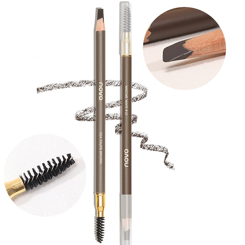 Stylo Eyeblogueur à Double Tête avec Brosse, Imperméable, Rendu des Couleurs, Contour Sans Gâteaux, Forme de Sourcils, Maquillage pour les Yeux, Cosmétiques