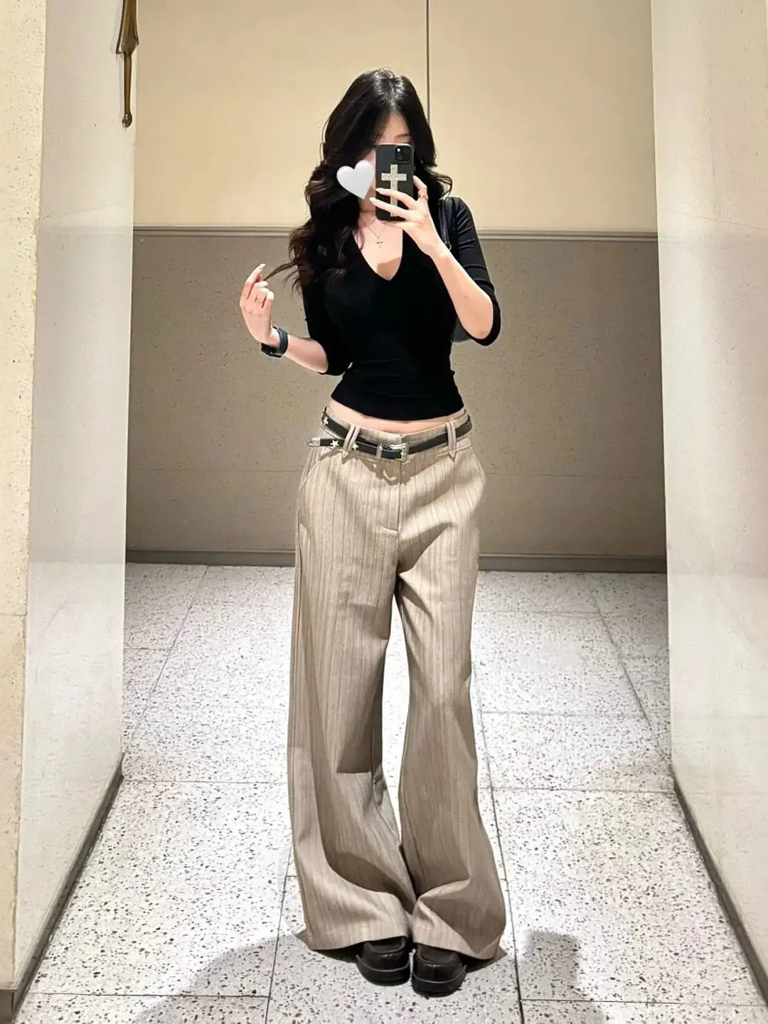 Casual Wide Leg Suit Pants Loose Drapey Vintage Striped Straight Leg Slimming Design High Waist Zipper Closure Men's Leisure ...