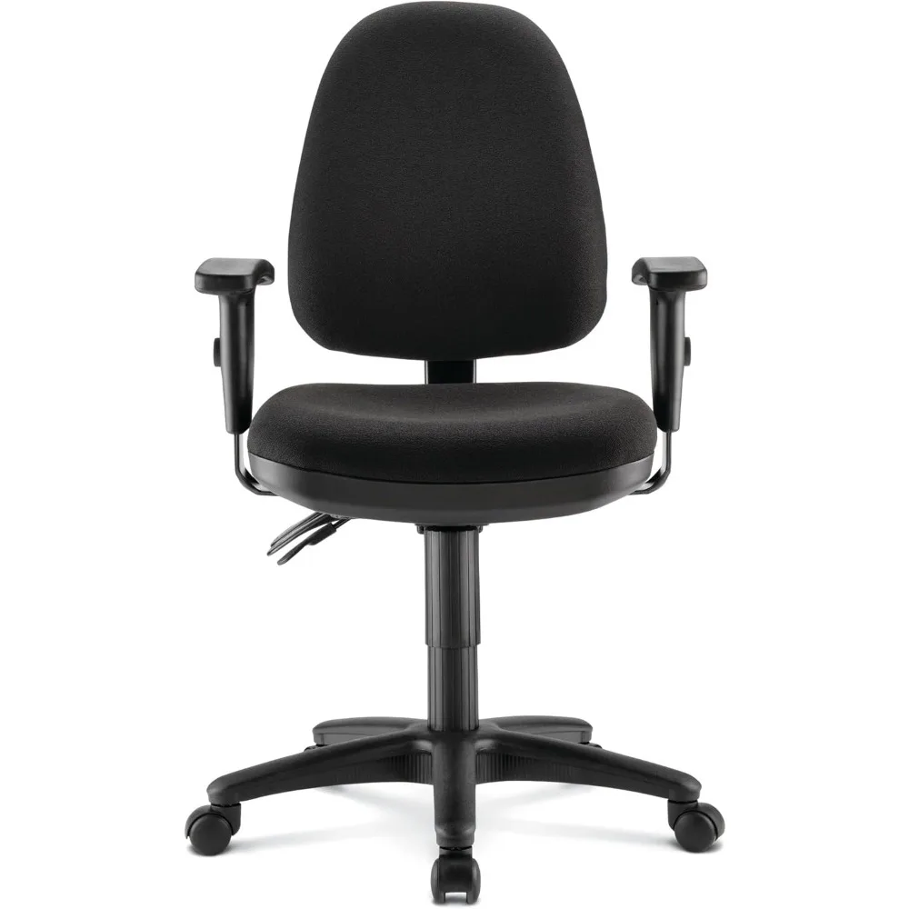 WorkPro ®   Cadeira de trabalho ergonômica multifuncional Patriot em tecido, preta, compatível com BIFMA