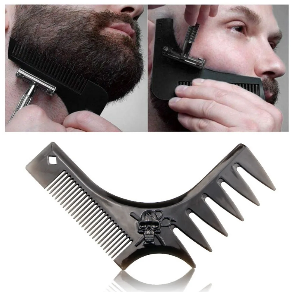 

1pc Men Beard Shaping Styling Template Comb Men's Beard Combs Beard Trim Templates Mustache Stencil Edge Control Beauty Tools