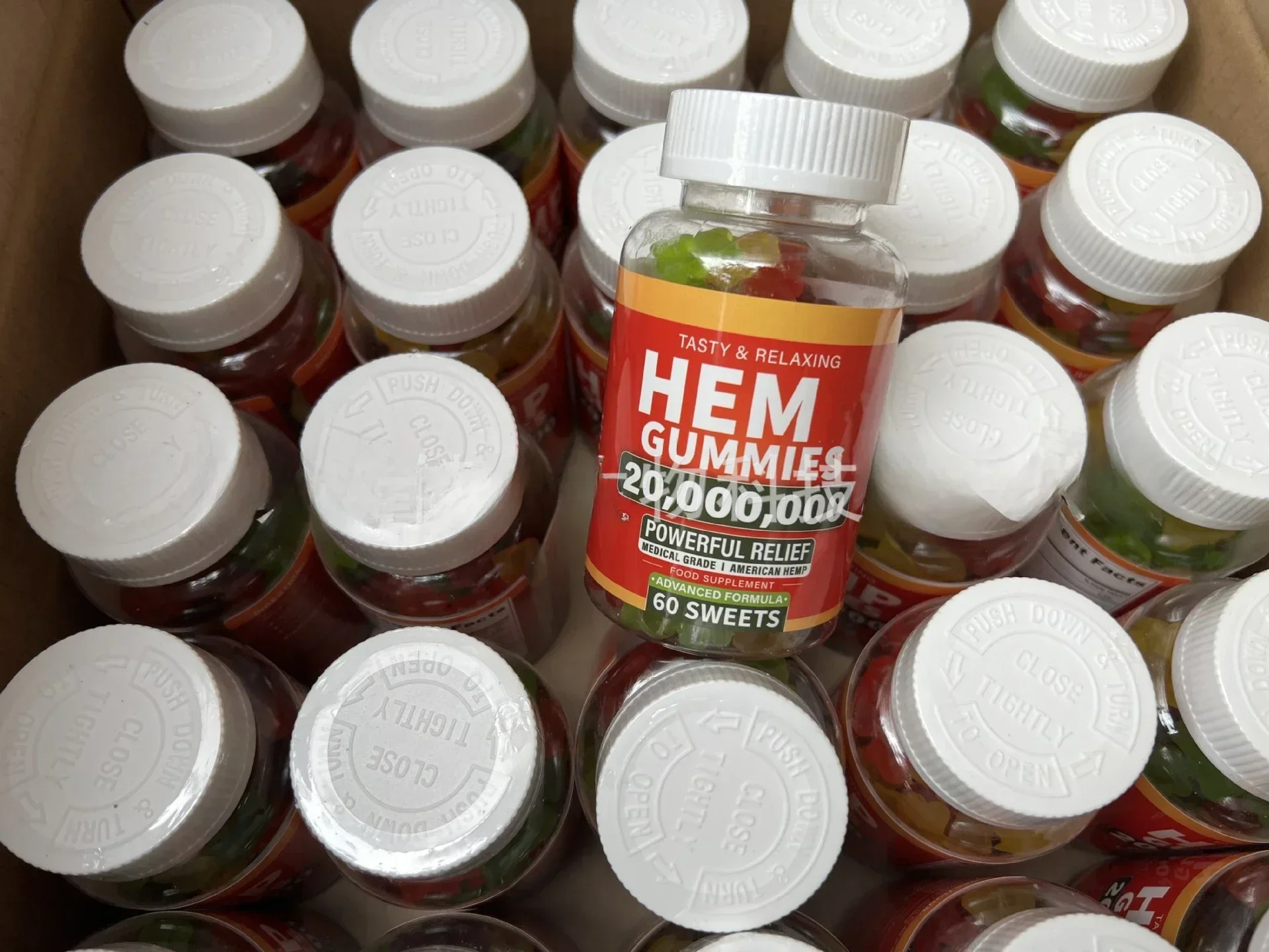 2 bottle of HEM gummies relieves nausea and anxiety helps increase energy and serves as a health food