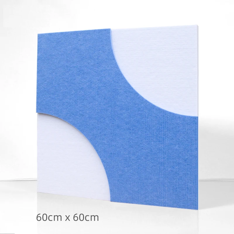 20 pcs/Pack Japanese-Style 3D Sound-Absorbing Blue Wall Panels Polyester Fiber Absorb Echo Acoustic Panel for Studio/Home/Office