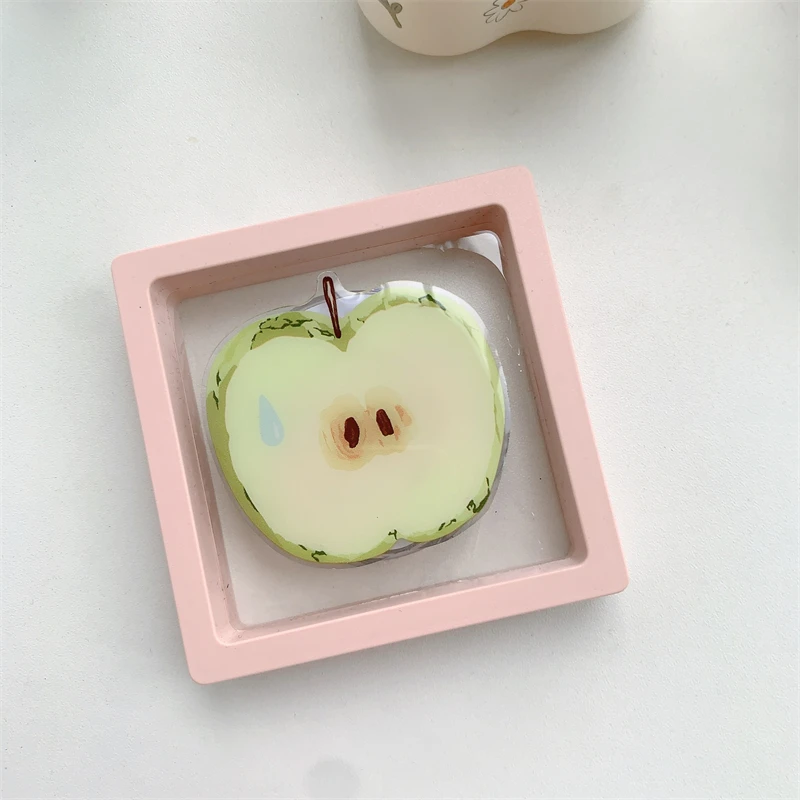 Korean Cute Cartoon Apple Heart For Magsafe Magnetic Phone Griptok Phone Holder Stand Universal Phone Ring Grip Tok For iPhone