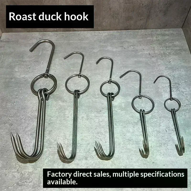 Meat Clasps Stainless Steel Beef Duck Goose Turkey Hooks Roast Bacon BBQ Storage Hanger