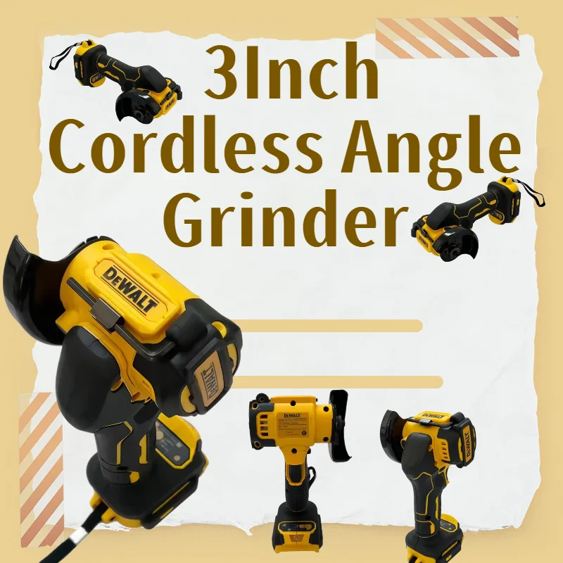 

Аккумуляторная мини-угловая шлифовальная машина DeWALT 3 дюйма для полировки и шлифовки, 20В/18В, электрический инструмент для резки