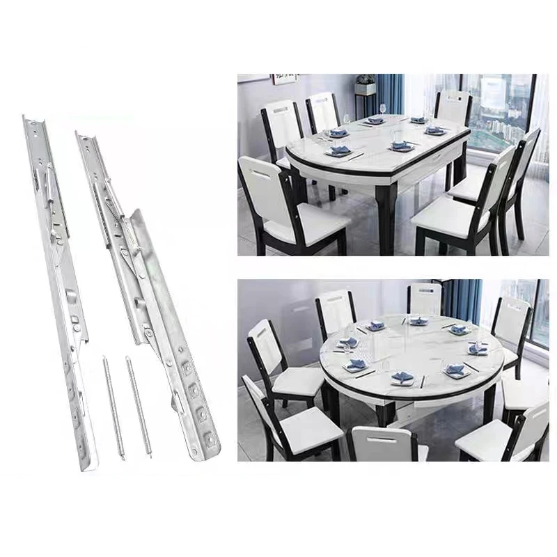 Extendable Table Slides Folding Dining Table Mechanism Pop up Mechanism Spring Extension Table Slide Lift