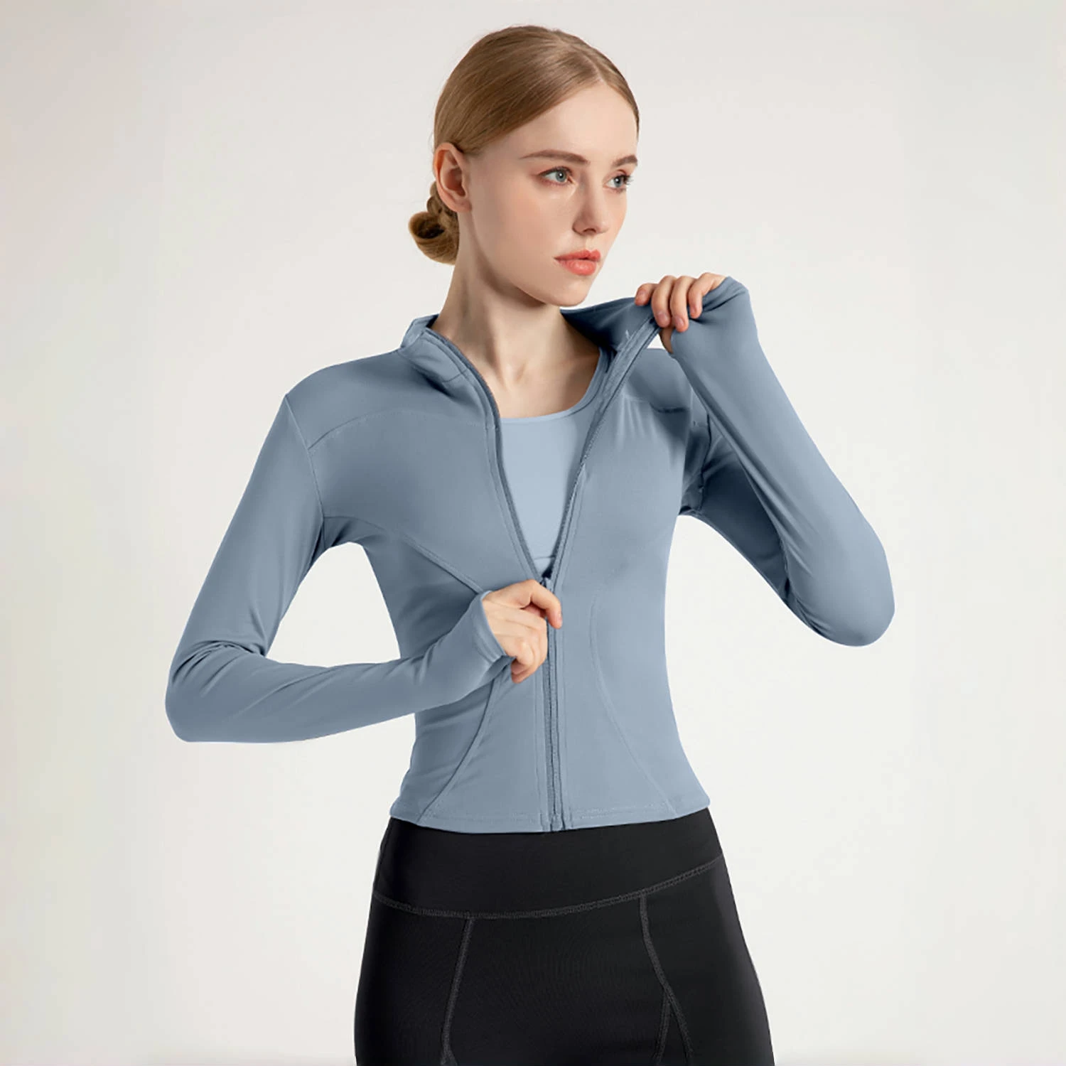 

women's sports tops Sportswear woman Long Sleeved Women Slim Yoga Clothes Quick Dry gym tops Jacket Running Fitness Jacket Top