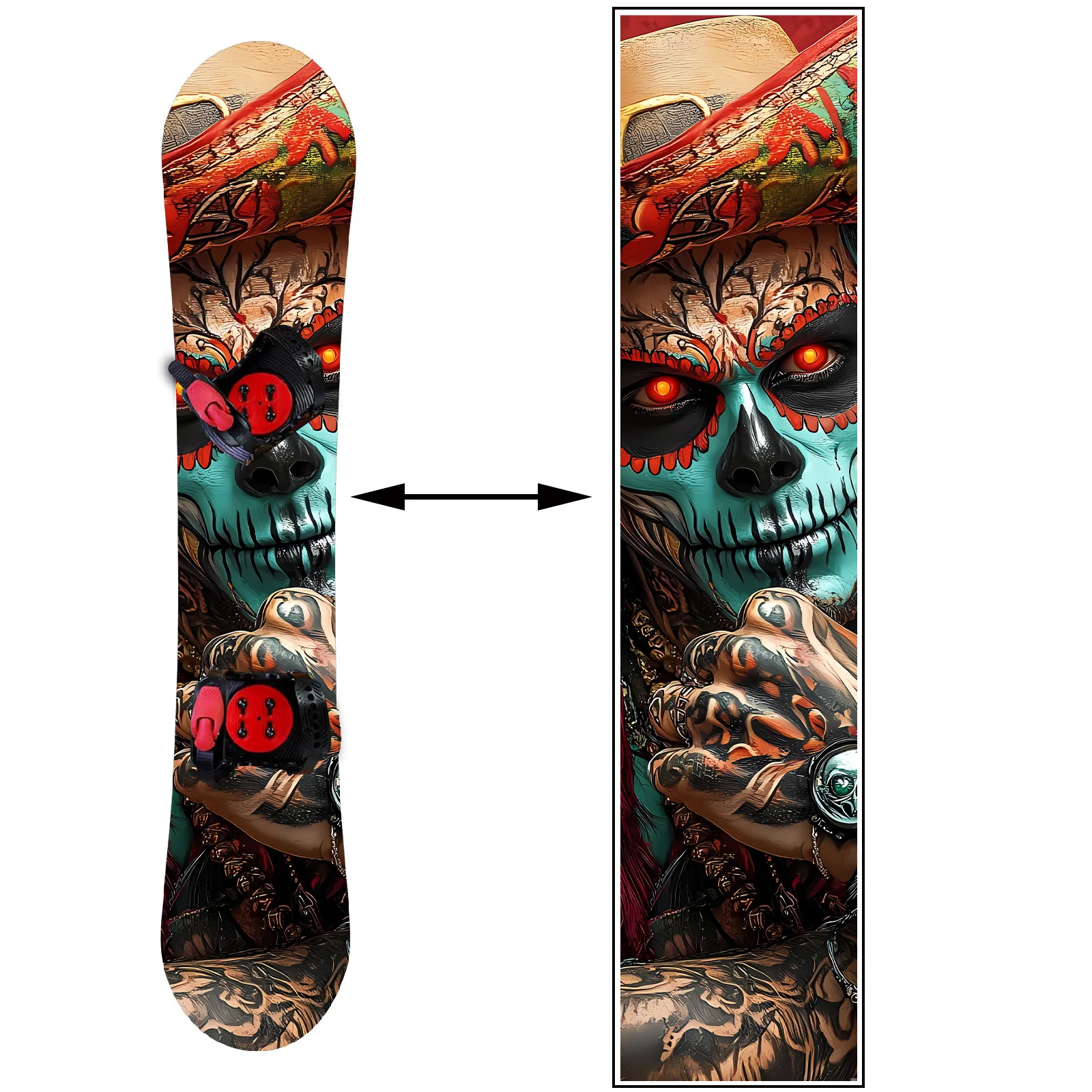 

1 красочный стикер с рисунком черепа, модный стикер для сноуборда, персонализированный декоративный стикер для сноуборда, наклейка для сноуборда, стикер для сноуборда с изображением кабана.