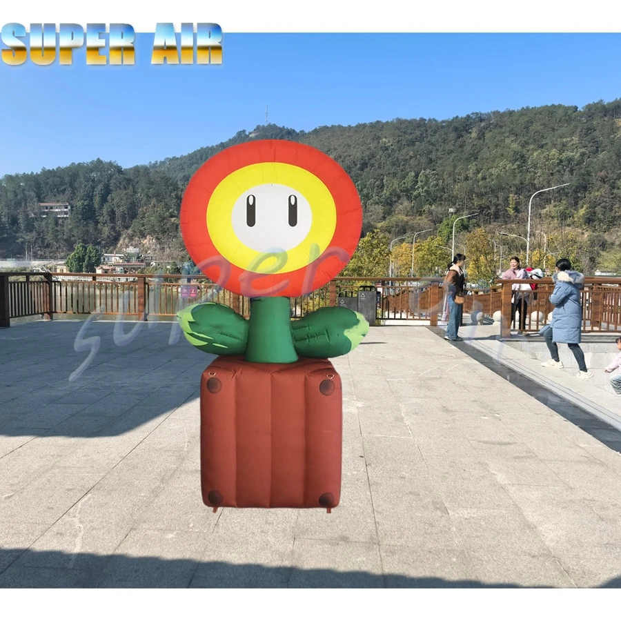 Popular model decoration nice outdoor inflatable toy for trade show inflatable sunflower