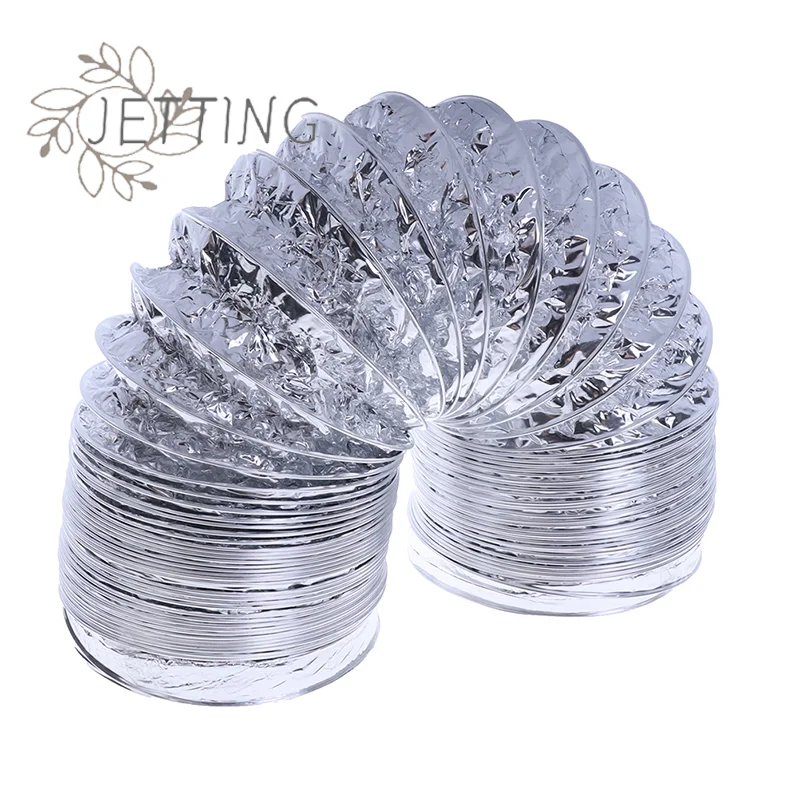 Hot 4 Inch 100mm Ventilator Pipe PVC Aluminum Tube Air Ventilation Pipe Hose Flexible Exhaust Duct  Air System Vent Bathroom