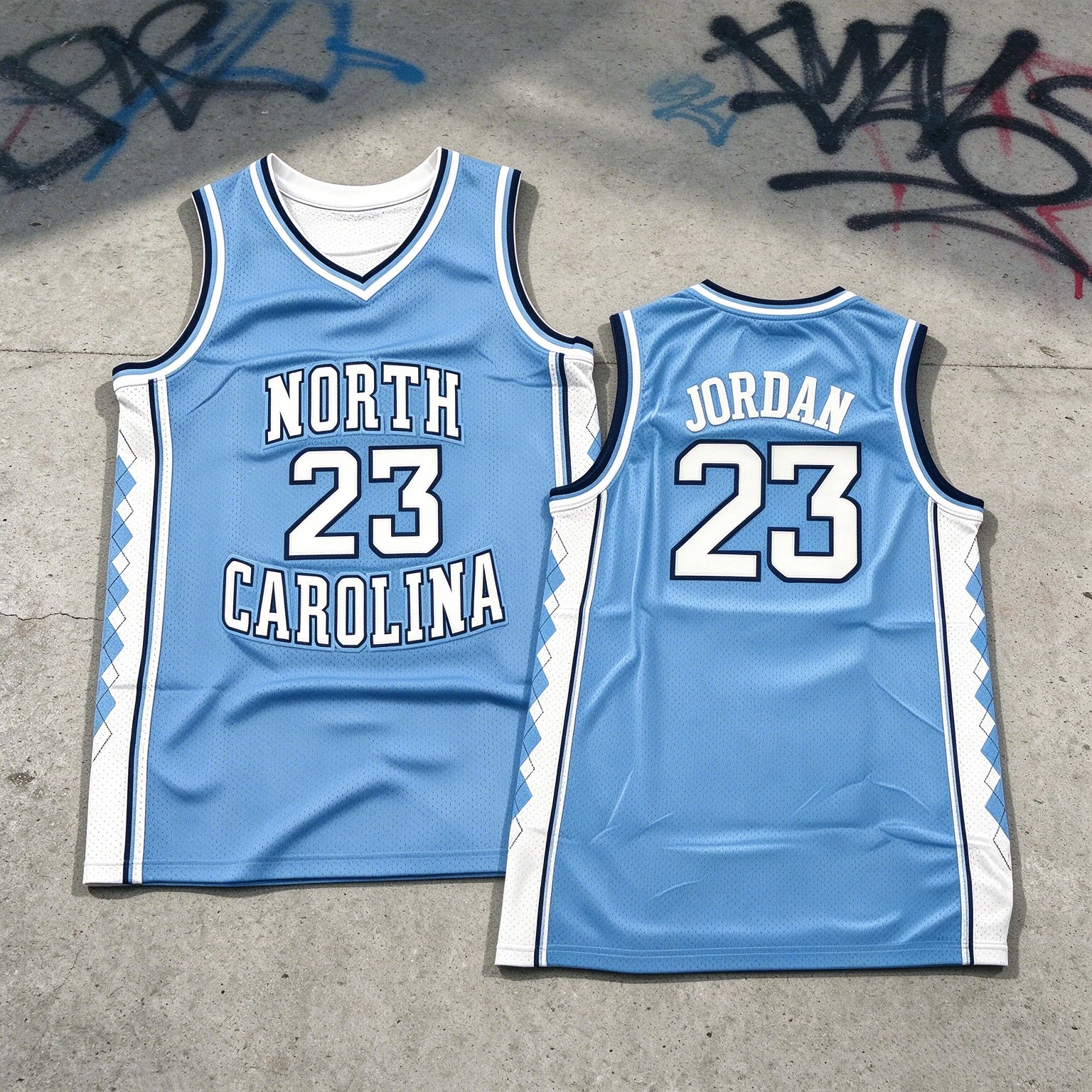 North Carolina #23 Jordan Retro Basketball Jersey Unisex Breathable Mesh Tank Top Casual Street Sports Vest