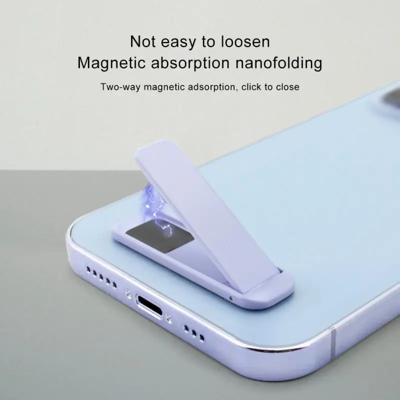 Metal mobile phone support aluminum alloy desktop support multifunctional men and women lazy people paste hidden folding support