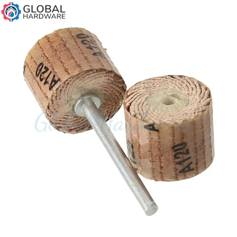 Set Flap Pengamplas dengan Kepala Roda Gerinda Alat Abrasif Pengamplas Penghilang Karat untuk Alat Putar Dremel