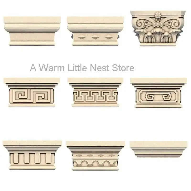 Chinese Roman Cast-in-place Cap Cement Column Head and Foot Mold European Roman Column Mold for Villa Gate Square Round Molds