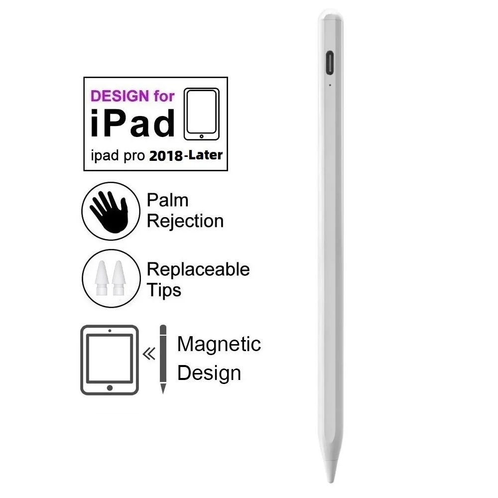 ZLRLMHY for iPad with Active Pencil,Palm Rejection Compatible iPad/iPad Pro/Air/Mini (2018 and Later)Writing & Drawing 2 in 1