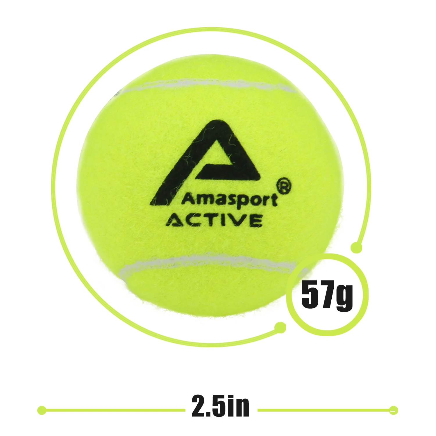 AMASPORT Pressureless Training Tennis Balls 6/12/24/36pcs High Bounce Easy to Control Training Exercise Tennis Ball for Beginner