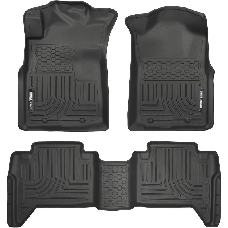 

US Weatherbeater Floor Mats | Fits 2005 - 2015 Toyota Tacoma Double Cab (Footwell Coverage) | Front & 2nd Row,3-pc Black - 98951