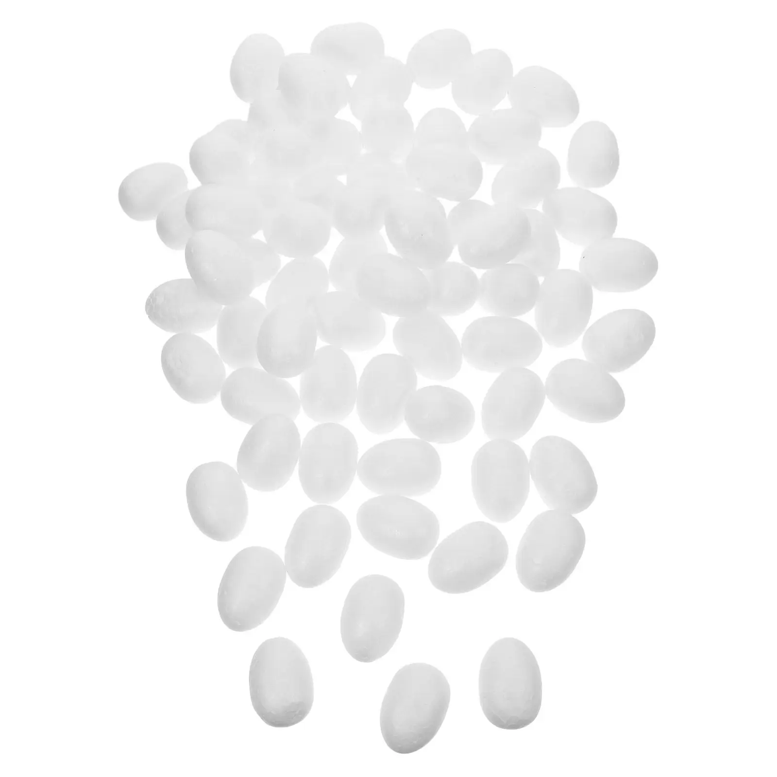 50Pcs White Foam Easter Eggs Polystyrene Smooth Surface for DIY Craft Decor Painting Projects Egg Foam Easter Ball