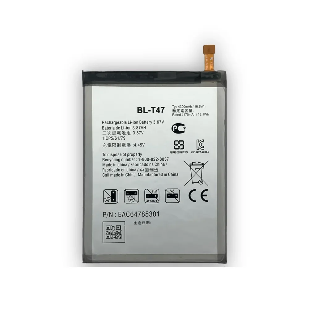 Replacement battery for LG Velvet 5G (LM-G900EM) BL-T47 LM-G900N LM-G900 LM-G900TM LMG910EMW Velvet 5G UW LM-G900V batteries