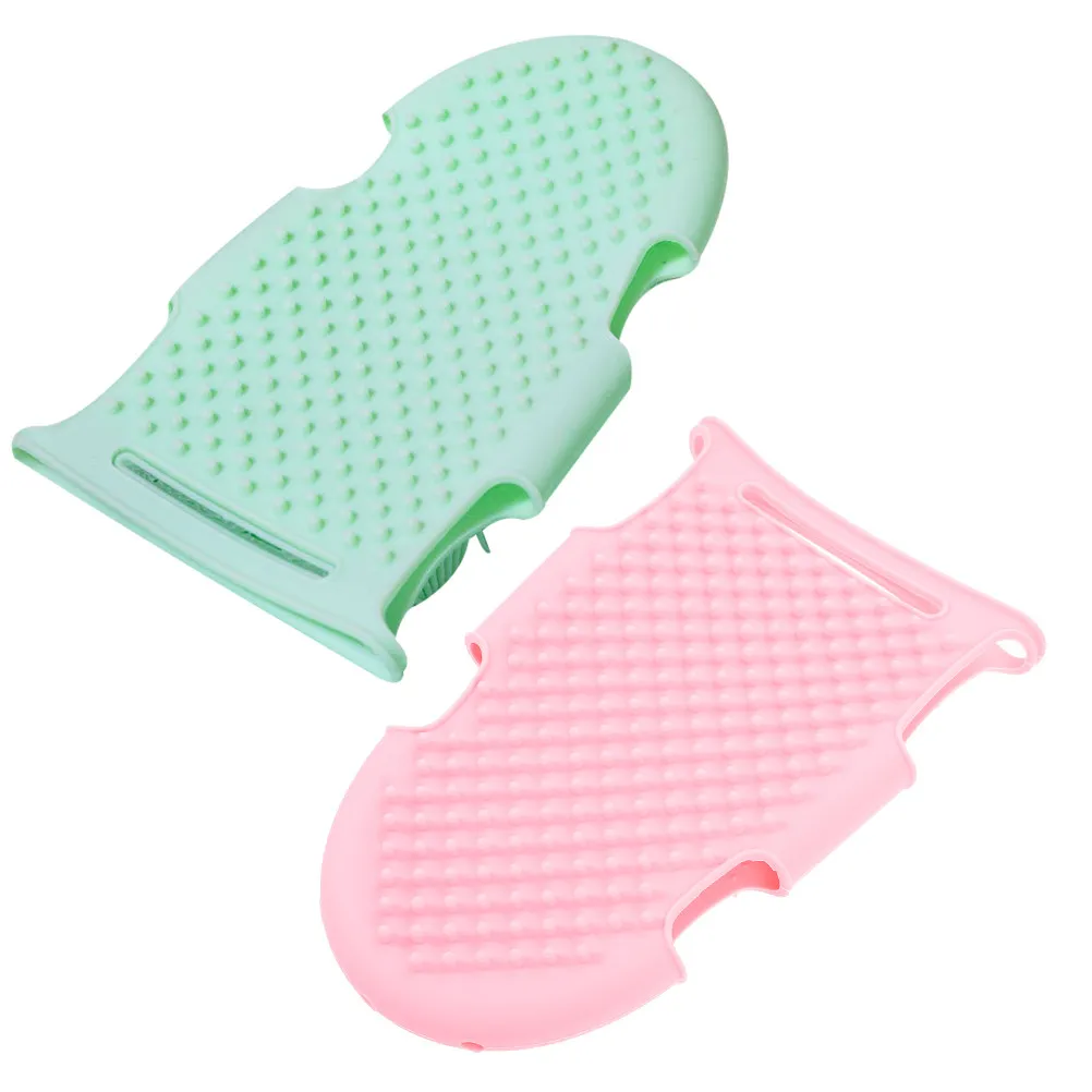 2Pcs Premium Silicone Body Scrubber Set Exfoliating Bath Mitt for Arms Legs Chest Back Gentle Skin Care Bathing Accessory