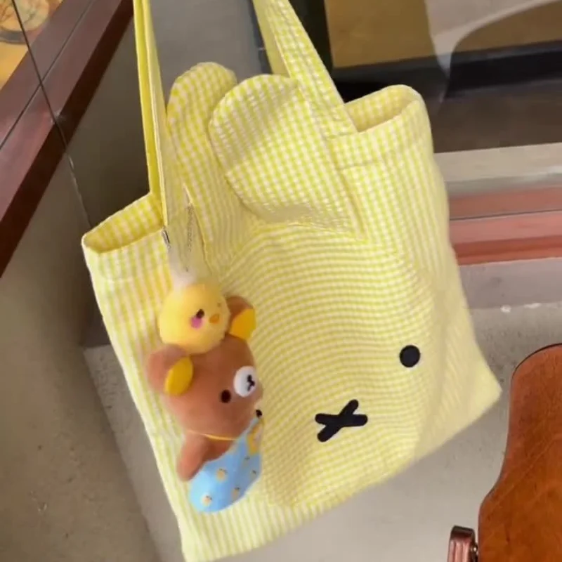 카와이 미피 만화 대용량 원 숄더 백 다용도 핸드백 스쿨백 패션 숄더 백 소녀를위한 선물 장난감