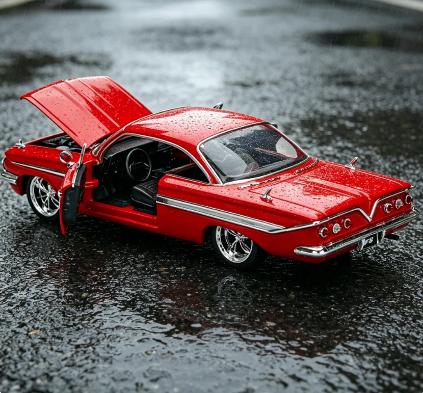 Jada Toys 1:24 Fast & Furious 8 Dom's Chevrolet Impala Diecast Model Car, Red Classic Muscle Car Collectible