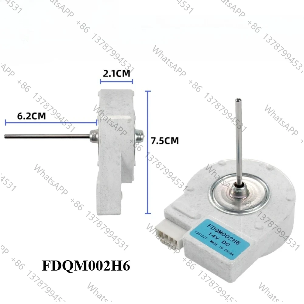 Novo Motor de Ventilador DC para Refrigerador FDQM002H6 DC14V Peças para Radiador de Geladeira e Freezer