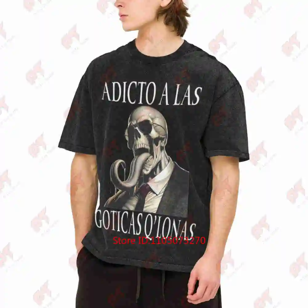 Calacas Chidas Gym Spanish Sarcasm Mexican Vintage Washed Tee Pure Cotton T-Shirt