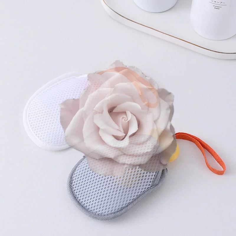 Popular Bath Cleansing Foaming Net Double-Sided Soap Bag Body Exfoliating Scrubber Sponges Bathroom Mesh Soap Pocket