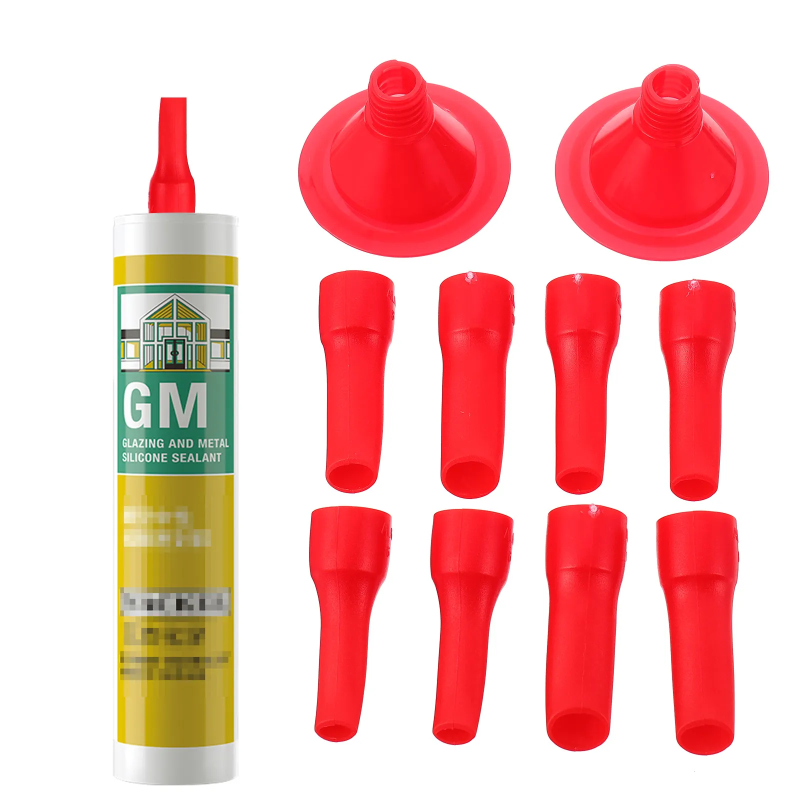 

10Pcs Caulking Nozzle Plastic Sealant Finisher Tool Glue Remover for Door Window Glass Sink Joint Car Roof Caulk Filling