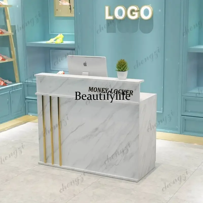 A68Design Storage Reception Desks Black Cheap Mini Modern Luxury Reception Desks White Corner Wood Mostrador Recepcion Furniture