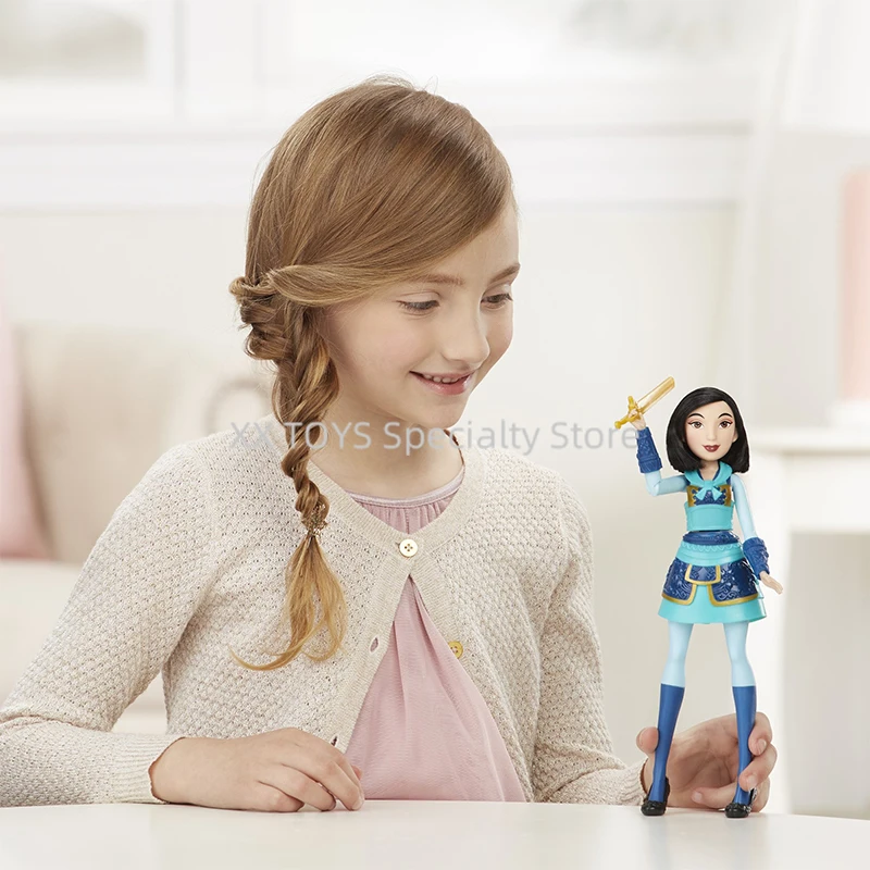 Disney Princess Adventure Mulan Fashion Doll Tangled Rapunzel Doll Joint Movable Dressable Princess Doll Girls Play House Toys