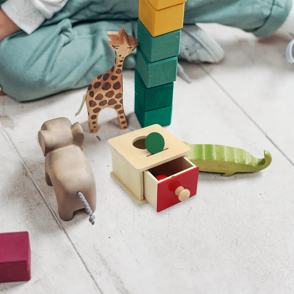 1 Set Holzbox Montessori Pädagogisches Spielzeug zur Entwicklung der Feinmotorik Sensorisches Lernen Frühkindliche Bildung