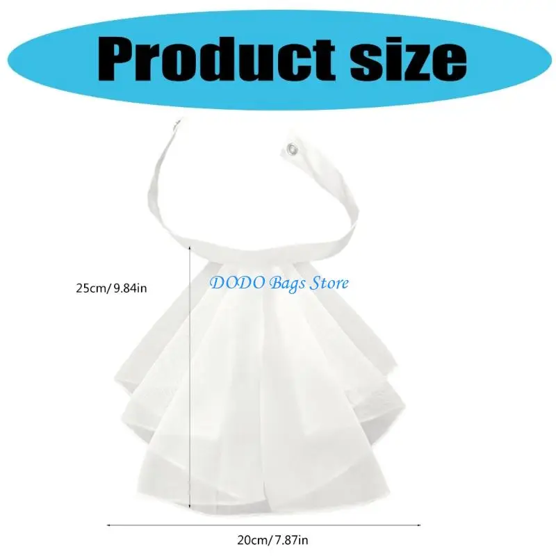 طوق متعدد الطبقات مكشكش قابل للإزالة لتزيين طوق الرقبة لحفلات الزفاف ذات الطابع الفيكتوري والمناسبات