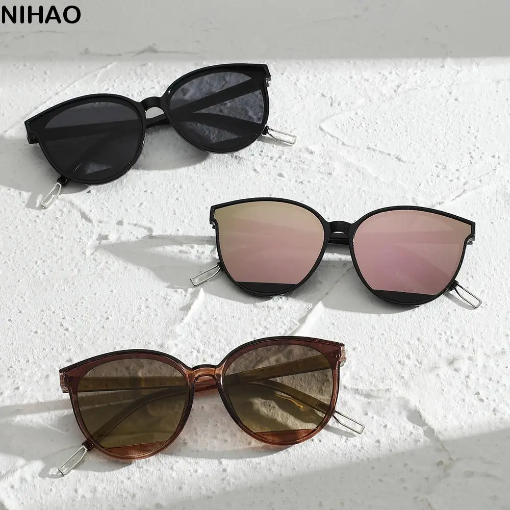 

Personalized Vintage Large Frame Sunglasses Trendy Lightweight Multicolor Lenses Eyewear Jelly Retro UV400 Sun Glasses Holiday