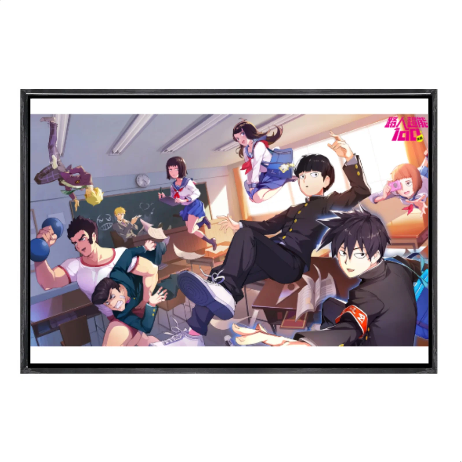 

Japanese Manga Multi-Size Canvas Poster Double Framed Wall Art,Mob Psycho 100 Home Decor