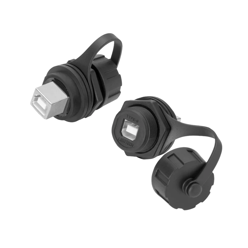 Thread TYPE-B to A Straight Through Female Circular Waterproof Connector for Industrial Equipment & Automotive Electronics