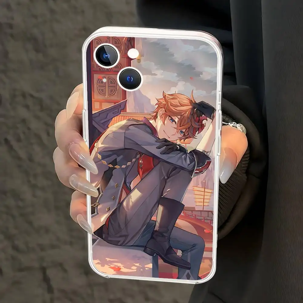 حافظة هاتف T-Tartaglias لهاتف آيفون 17 16 15 14 Plus 13 12 11 Pro Max غطاء خلفي شفاف #5