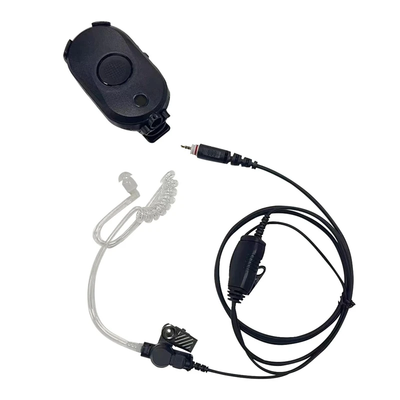 RISENKE Earpiece untuk Motorola CLP1010e CLP1040e CLPe446 CLP446e Radio Kit pengawasan tabung udara Earphone Headset dengan PTT Mic