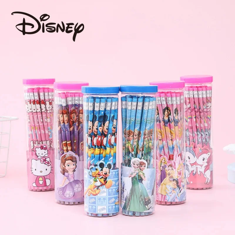 

30Pcs/set Disney Pencil princess Stationery micky mouse Pencil Set Frozen Lovely School Supplies HB Pencil Holiday Gifts