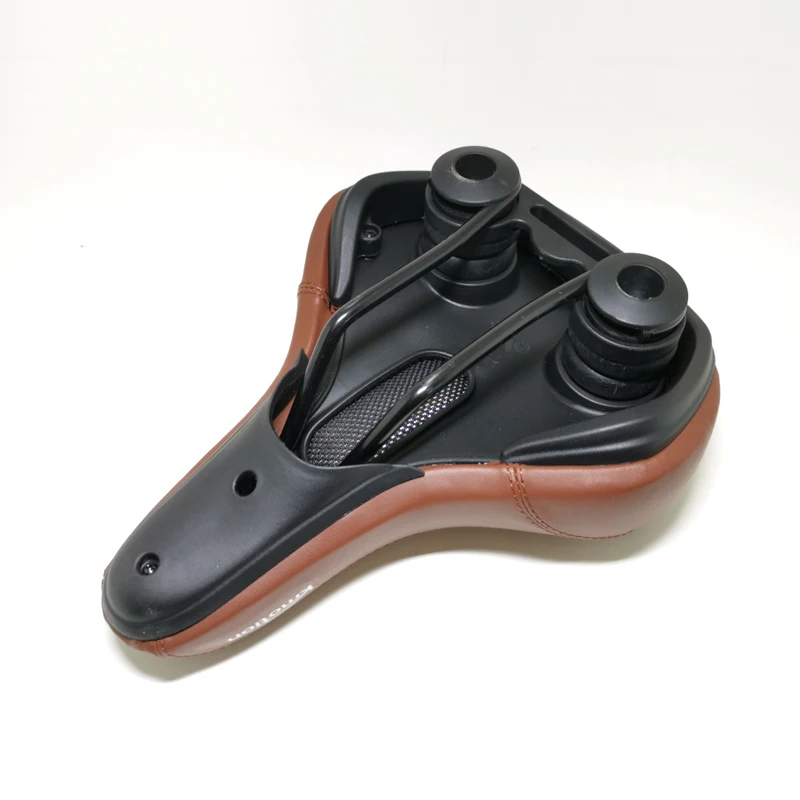 G183 Retro Vintage Leather Bicycle Saddle Seat Custion Road MTB Sport Saddle Brown Cycling Saddle Bike Seat 27*21CM