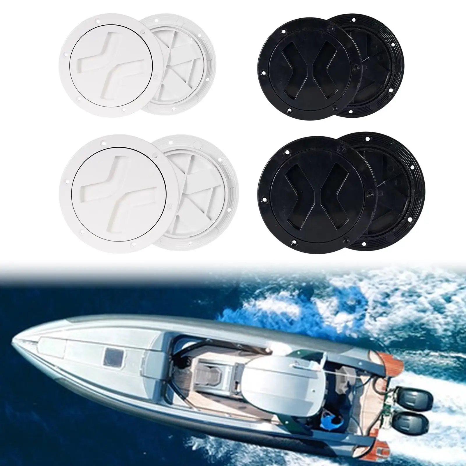 

Leakproof Marine Access Hatch Deck Plate Durable PP Waterproof Hatch Cover for Boat Keel Protection