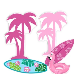 Summer Swimming Pool Party Props Surfingboard Cut Out Coconut Tree Cutouts Foam Board Princess Birthday Party Backdrop Decor