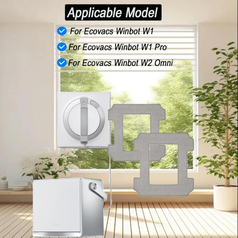 قطع غيار داخلية لغسالة النوافذ W1 Pro لـ Ecovacs Winbot W2 /W2 Omni /W1 /W1SPRO /W2PRO Mop Rag مُنظف نوافذ آلي