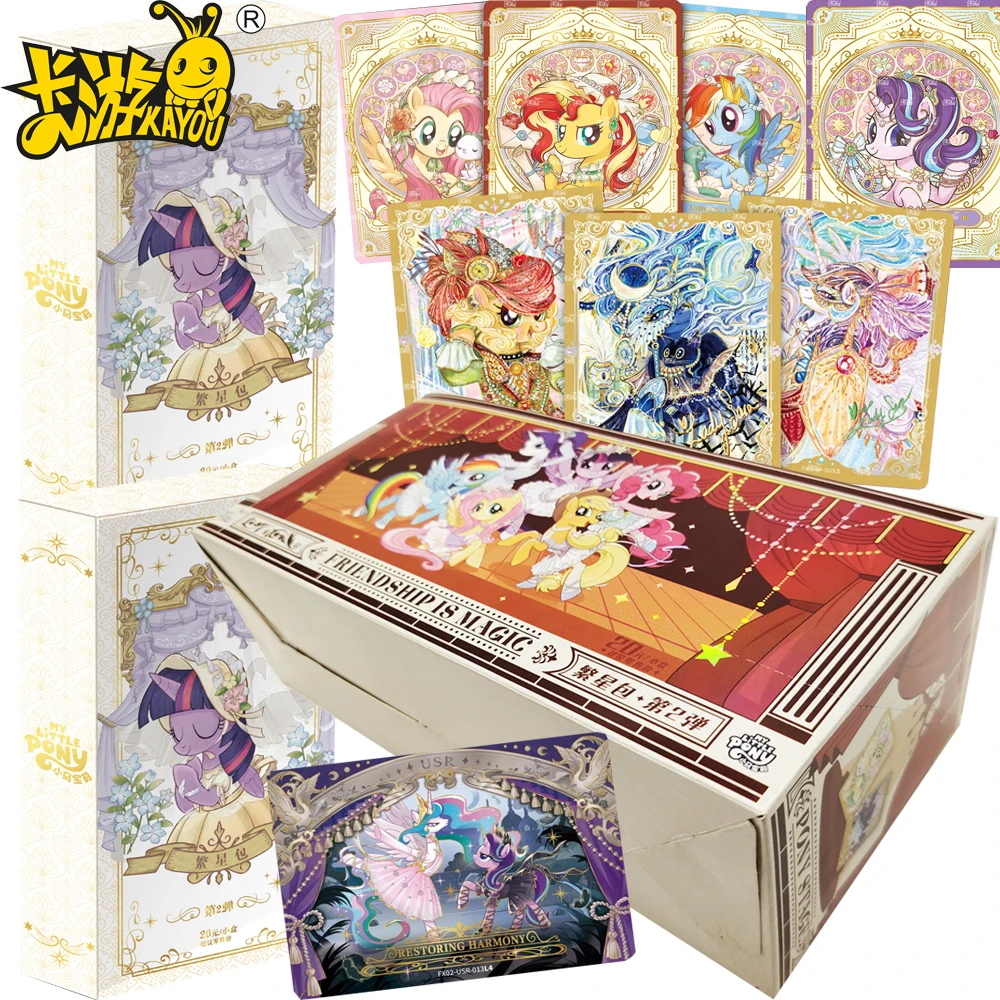 

New Genuine KAYOU My Little Pony Collection Cards Animation Art Friendship Twilight Sparkle Theater Star Special Cards Fun Gifts