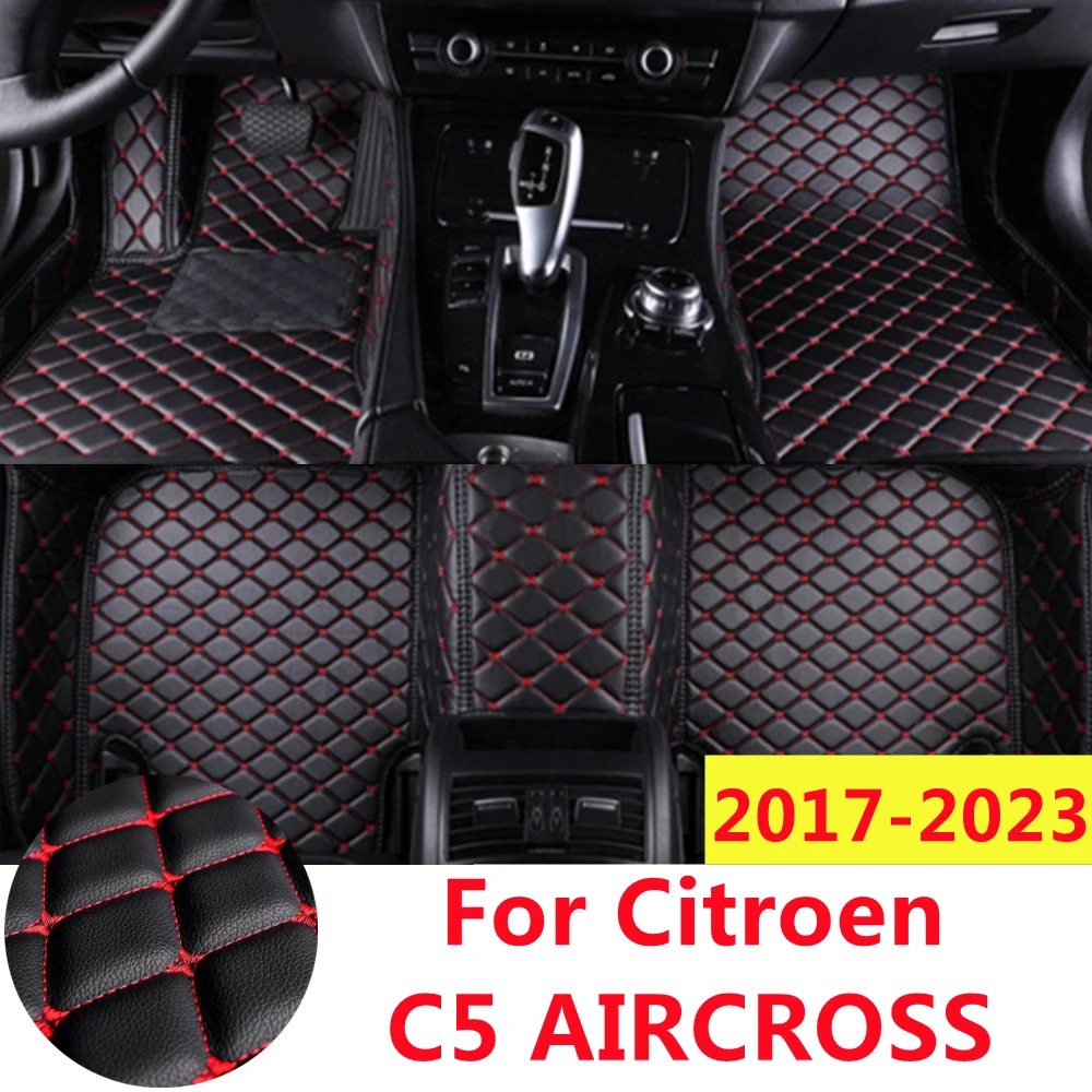 SJ Full Set Custom Car Floor Mats Fit For Citroen C5 AIRCROSS 2023 2022 2021 2020-17 Front & Rear Floor Liner Styling Auto Parts